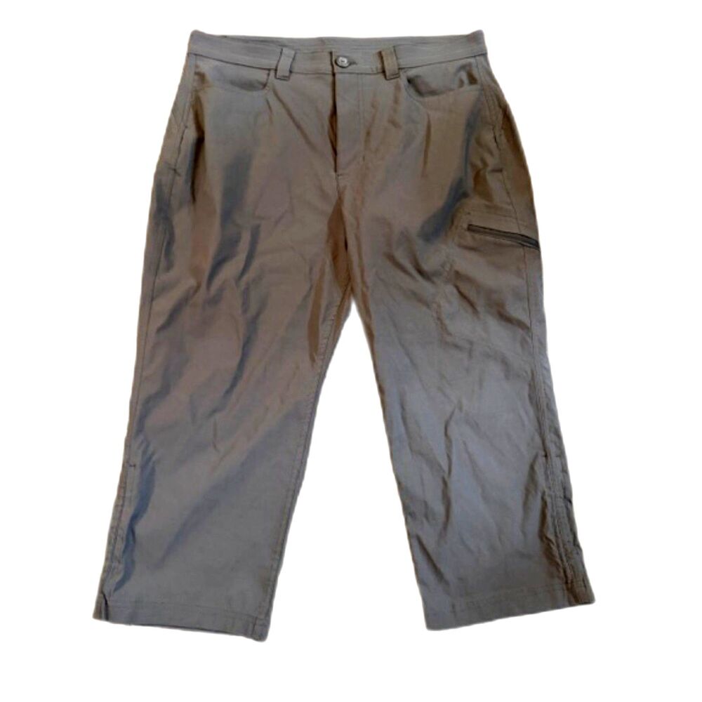 Eddie Bauer Gray Capri Pants Cargo Pocket Casual Women’s Size 14